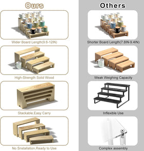 Vecxoty nestable display stands save space between events