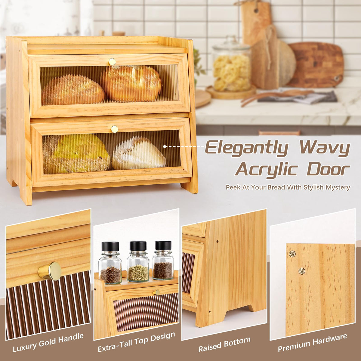 VEDALIO double-layer design maximizes storage without extra counter space