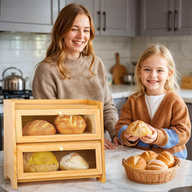 VEDALIO easy-assembly bread box fits small kitchens
