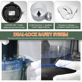 VegeNutrix safety features protect hands during operation