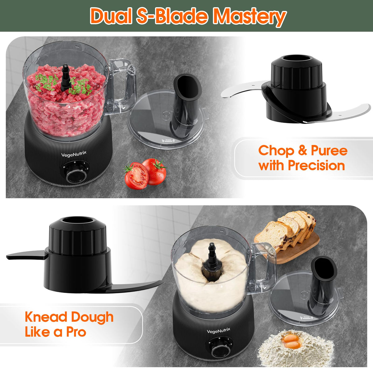 VegeNutrix meat mincing blade for fresh protein prep