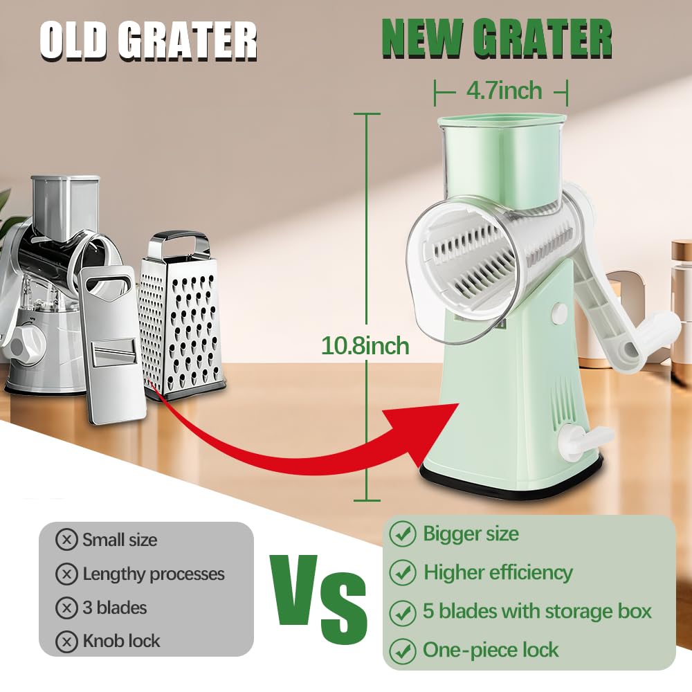 VEKAYA crank operation provides ergonomic control during shredding.