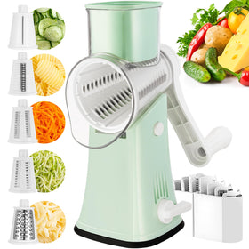 VEKAYA rotary cheese grater with handle for smooth shredding and effortless prep.