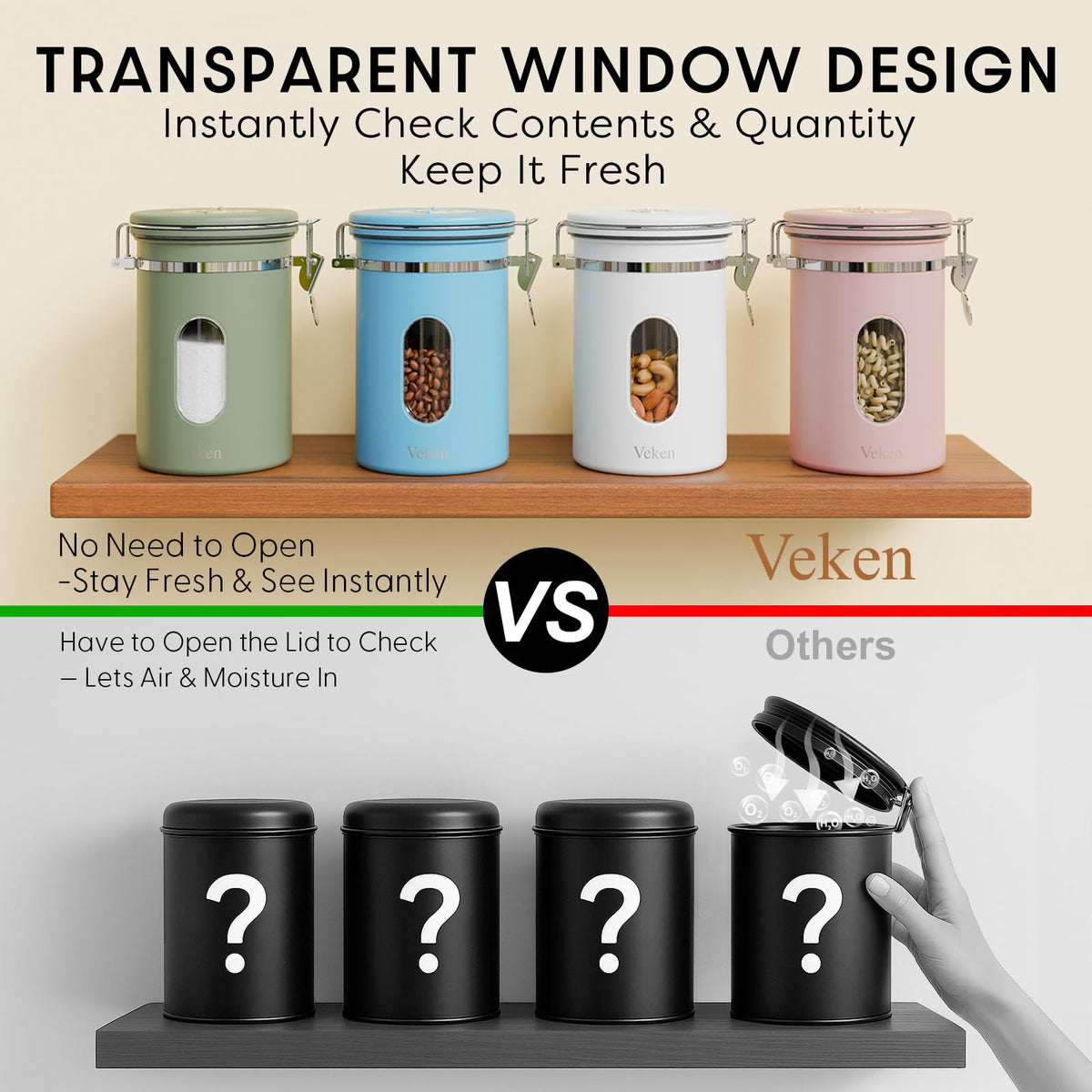 Durable 304 stainless steel construction by Veken