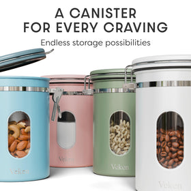 Veken pink finish adds stylish, space-saving storage to the kitchen.