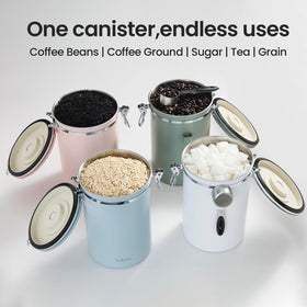 Veken canister ideal for kitchen organization and gifting.