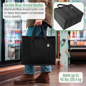 VENO zippered lid prevents items from falling out during transport.