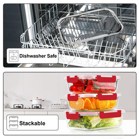 VERONES stackable design saves space and aids portion control.