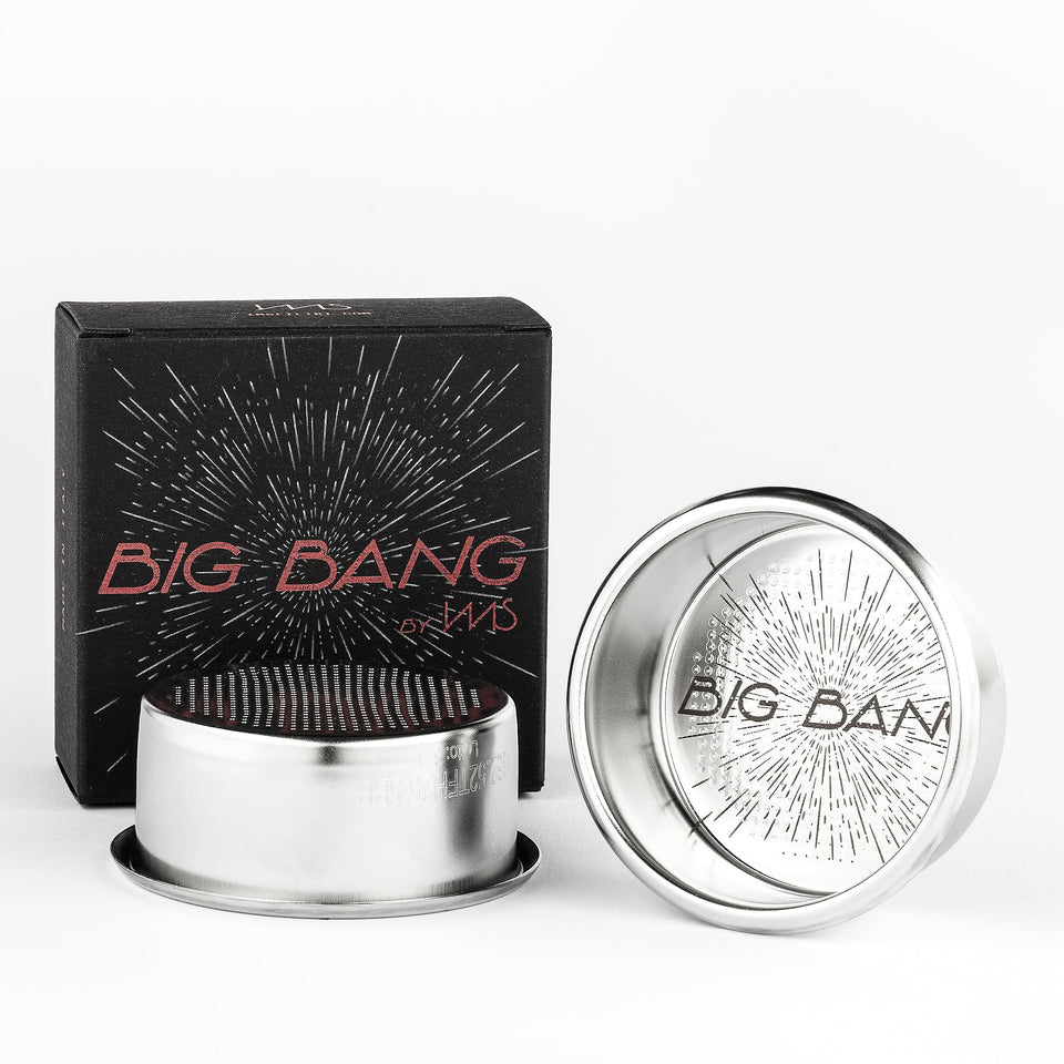 verybarista IMS Big Bang basket center-hole design promotes uniform extraction.
