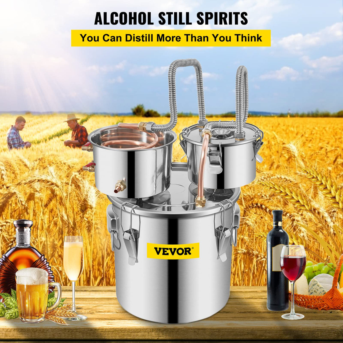 VEVOR thumper keg interior ready for flavor additions