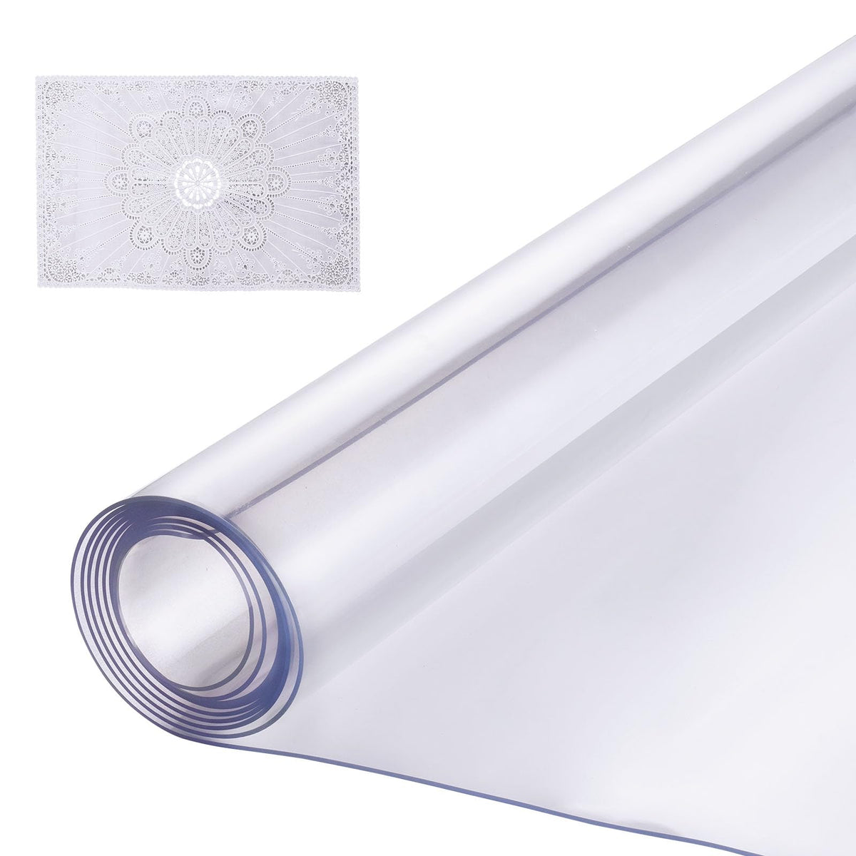 VEVOR plastic table cover 30x60 clear protects desktops from scratches and spills