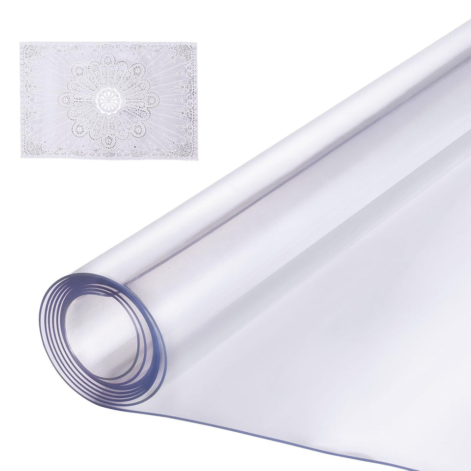 VEVOR plastic table cover 30x60 clear protects desktops from scratches and spills