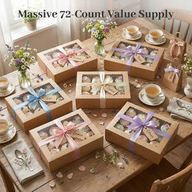 VGOODALL large window displays spring cupcakes with toppers