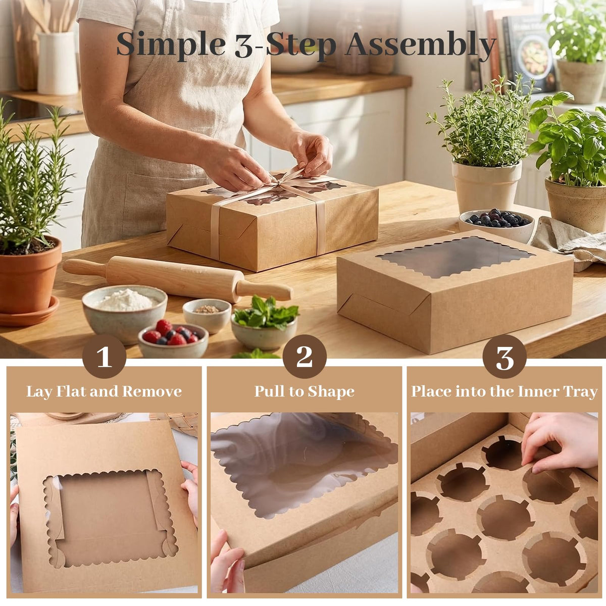 VGOODALL rustic kraft box with farmhouse charm