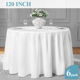 VidaFete dining setup for wedding and party with round tablecloths