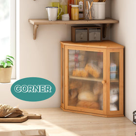 Viewcare bamboo box with acrylic wavy panel for privacy and style