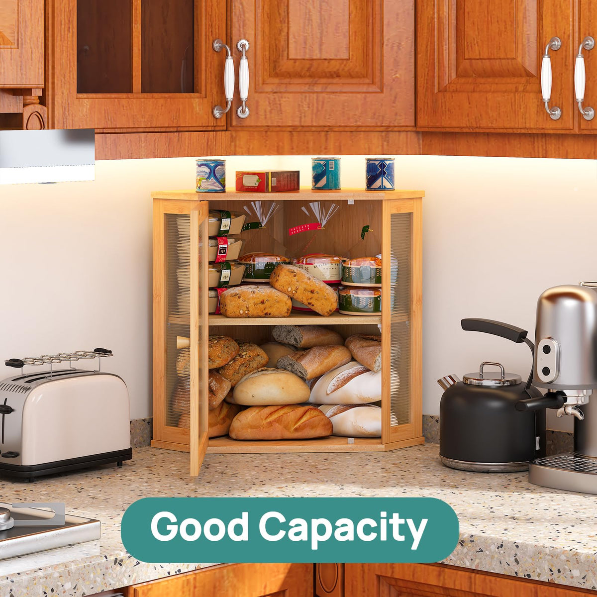 Viewcare corner design saves countertop space in tight kitchens
