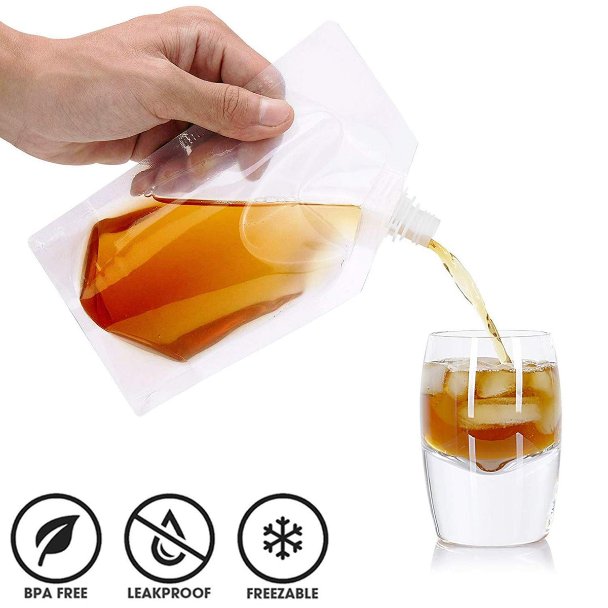 Vignee 16oz flasks collapsed for space-saving packing