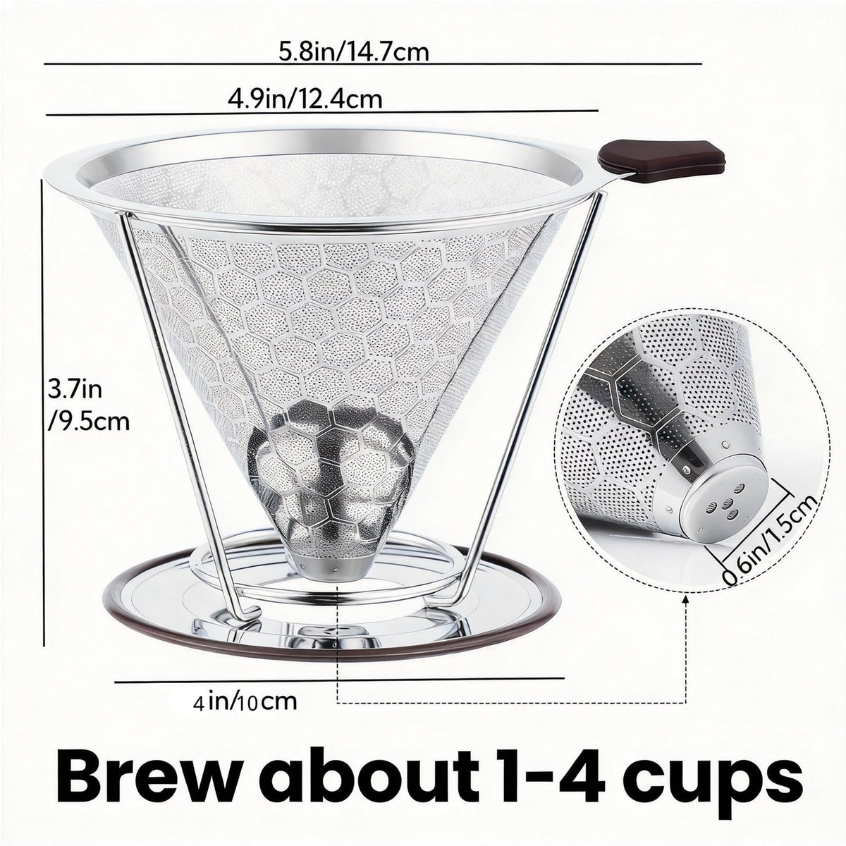 Vikuces portable pour over filter ideal for home, office, or travel coffee moments.