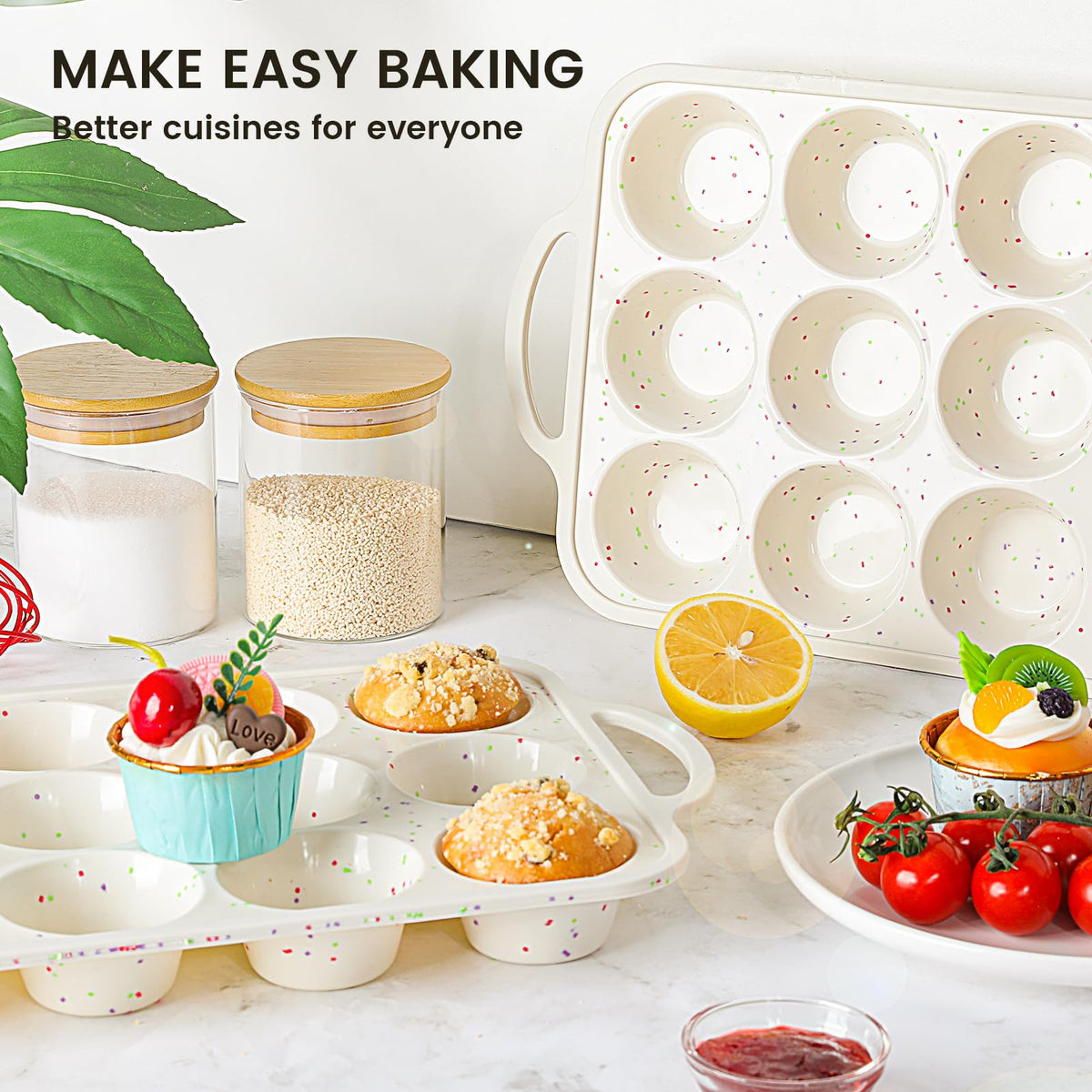 Vinino stackable design saves space on crowded kitchen shelves.