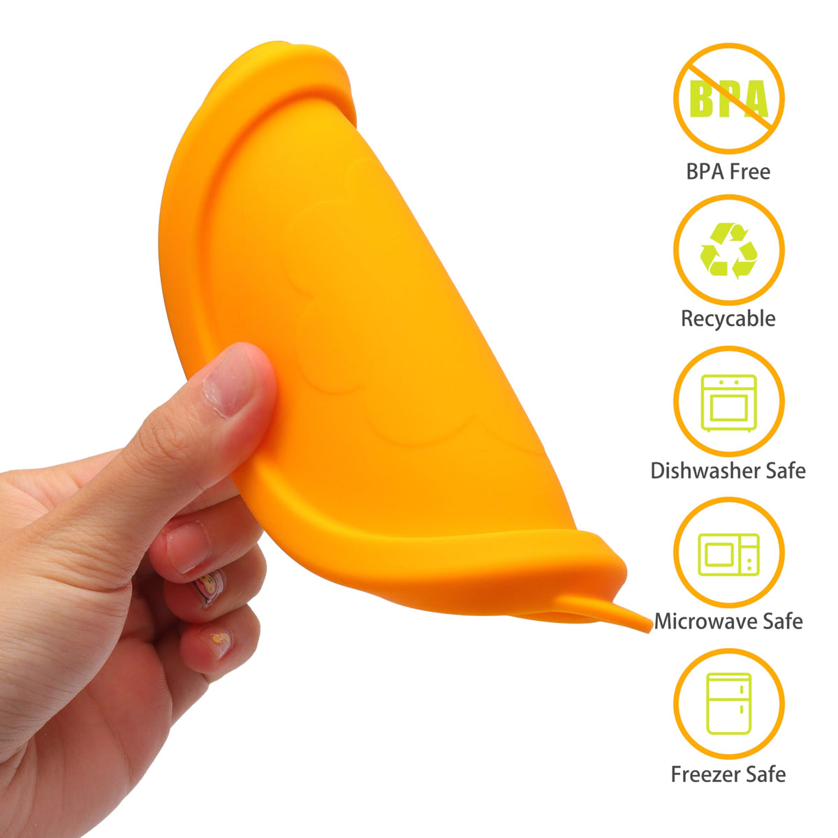 Viotiin silicone lid on Pyrex bowl illustrating leak-proof fit for storage.