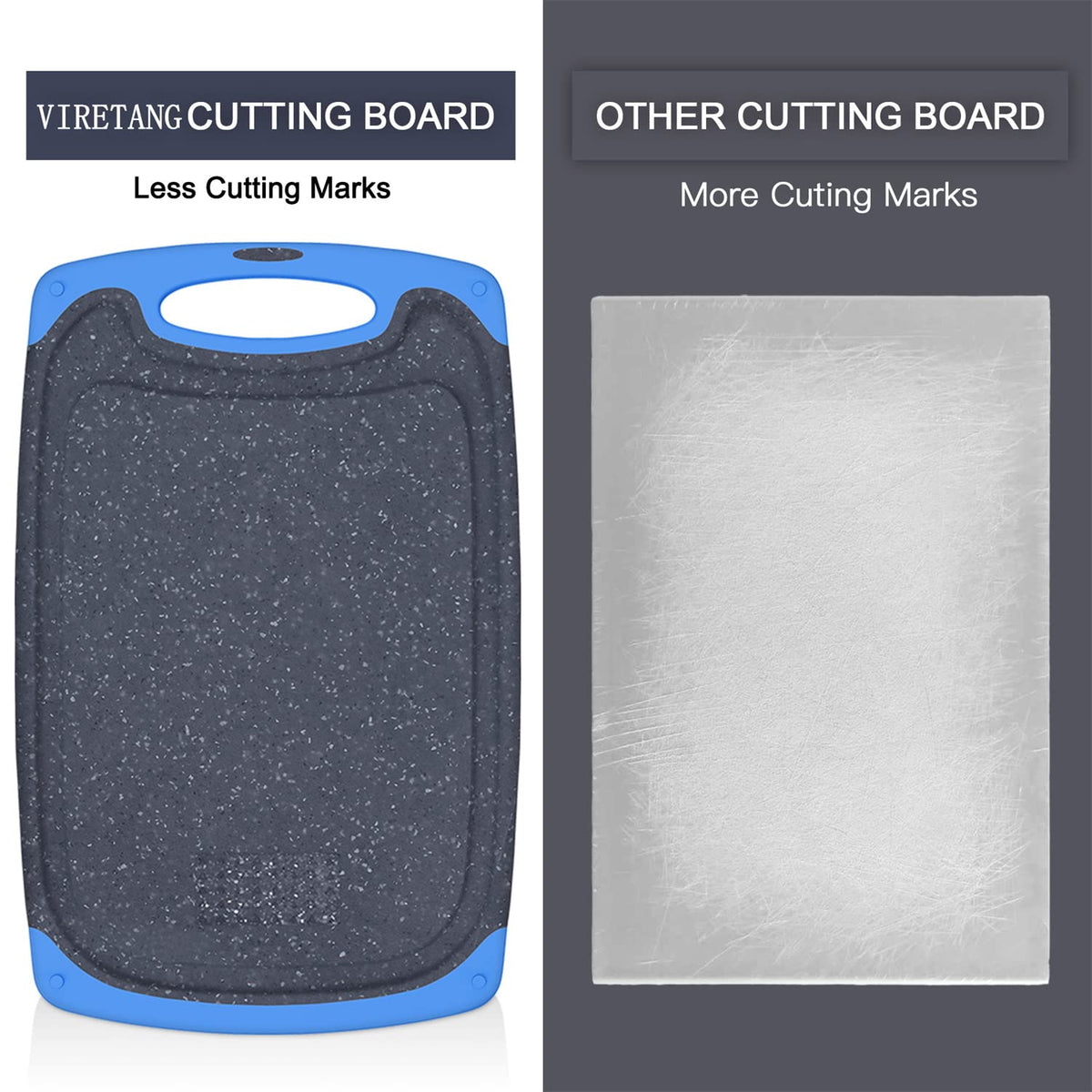 Viretang blue reversible board offers two surfaces for different tasks