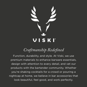 Viski Lewis dryer ice benefit highlights reduced melt in cocktails.