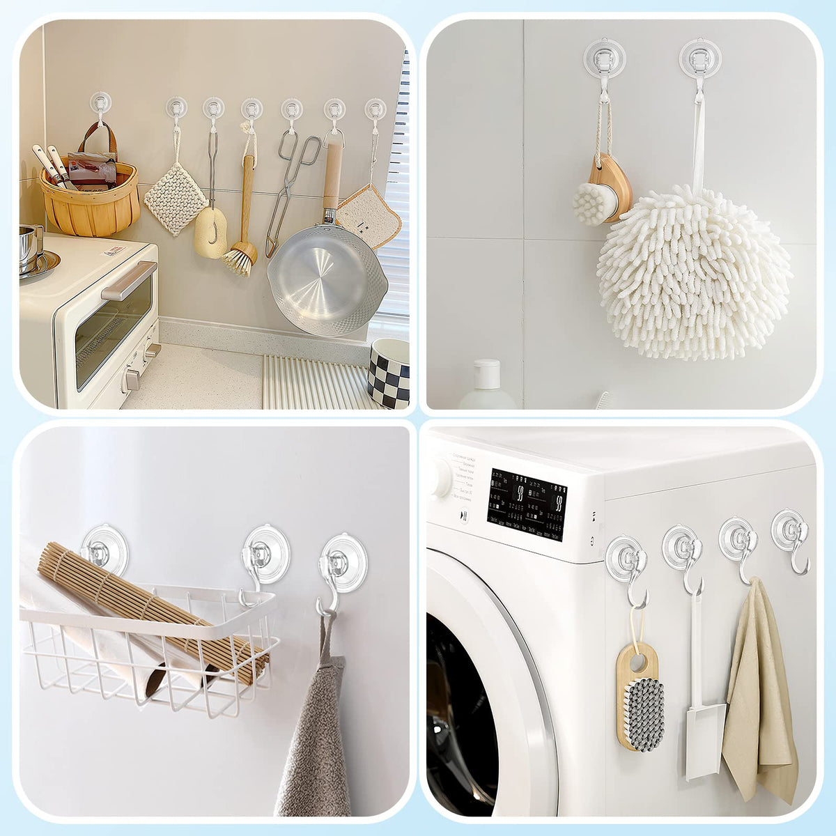 VIS'V removable suction tab release allows easy repositioning without wall damage.