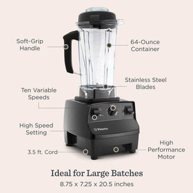 Vitamix 5200 stainless-steel blades deliver consistent textures