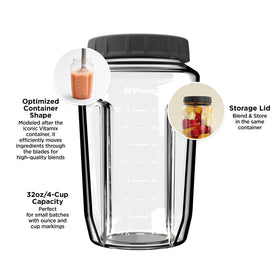 Vitamix Immersion Blender used in a wide-mouth container for flexibility