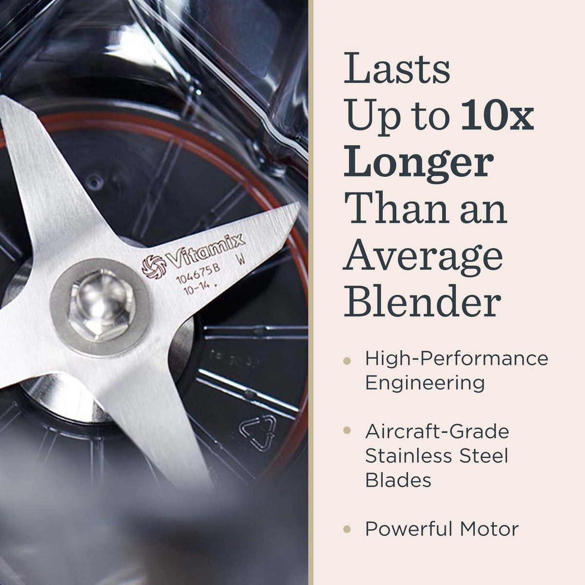Vitamix VX1 self-cleaning function speeds up cleanup after blending.