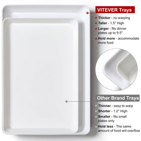 VITEVER 3-pack trays hold fruit platter for outdoor entertaining