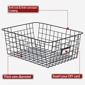 VITEVER 6-pack xlarge wire basket on door highlights easy access.
