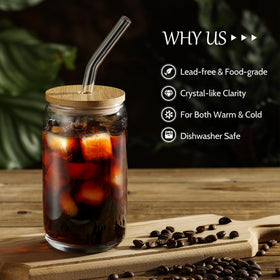 VITEVER bamboo lids for glasses keep drinks fresh