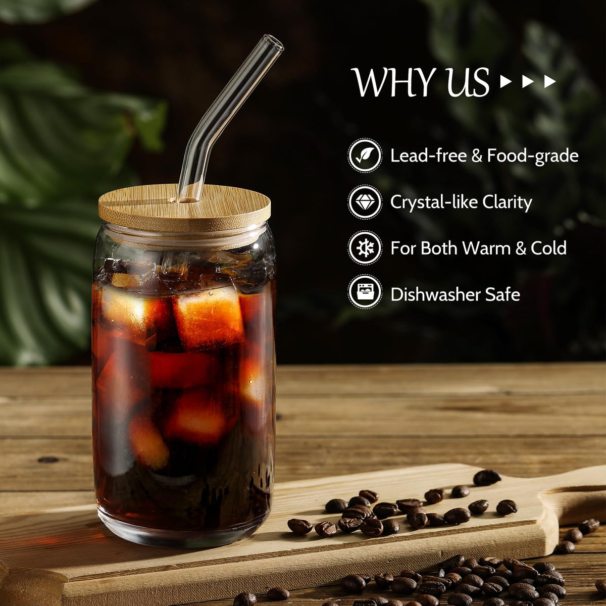 VITEVER glass straws 12pcs reusable option to reduce waste