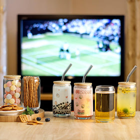 VITEVER modern beer-can-inspired glasses for cocktails and more