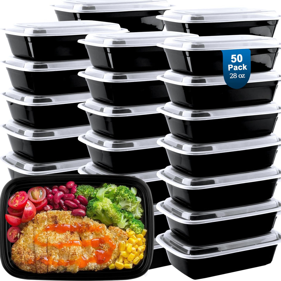 Vivigu 28 oz meal prep container with lid on for portability.