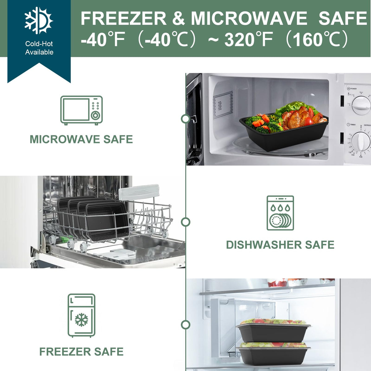 Vivigu microwave-safe meal prep container ready for reheating.
