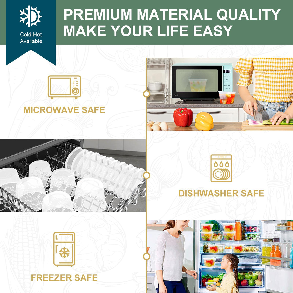 Vivigu stackable restaurant containers simplify storage in tight kitchens.