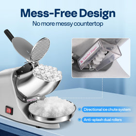 VIVOHOME stainless steel blades ensuring durable and hygienic ice shaving.