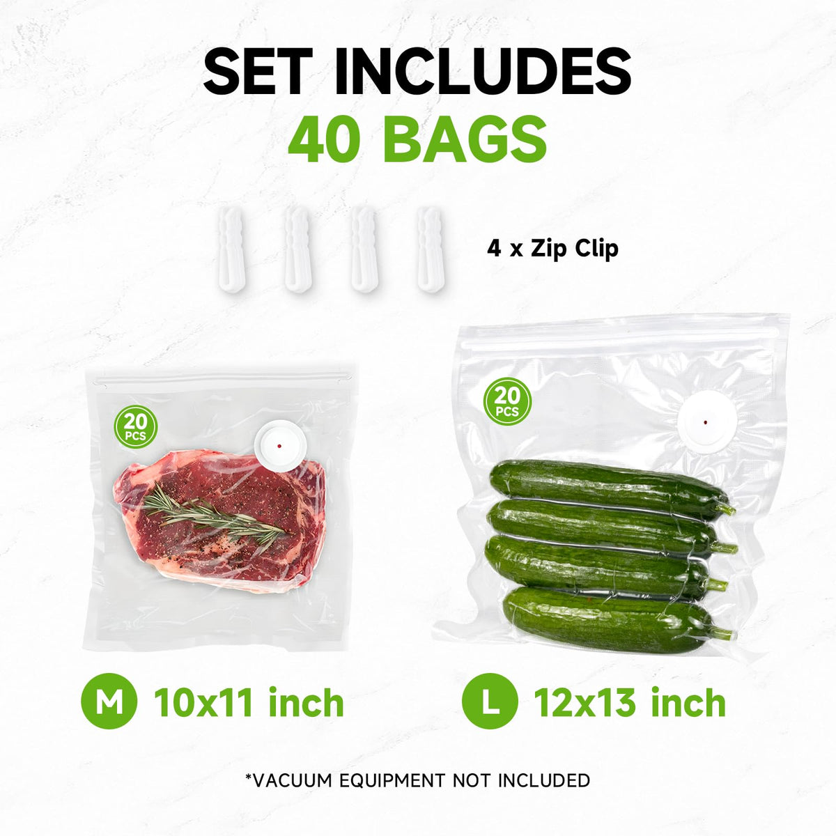 Vixino BPA-free vacuum bags protect freshness while reducing waste