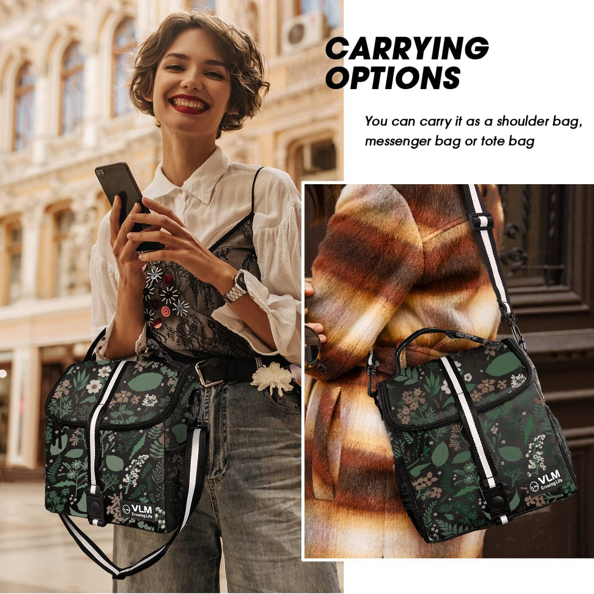 VLM waterproof nylon exterior with leakproof interior to preserve freshness