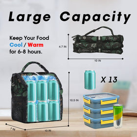 VLM insulated lunch bag with waterproof exterior protects belongings during commutes.