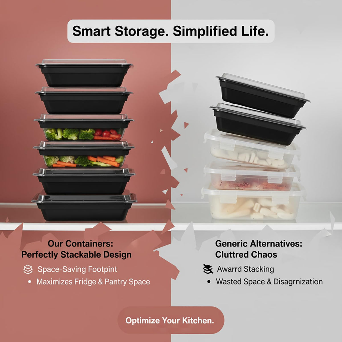 Voatree dishwasher-safe meal containers for easy cleaning after busy days