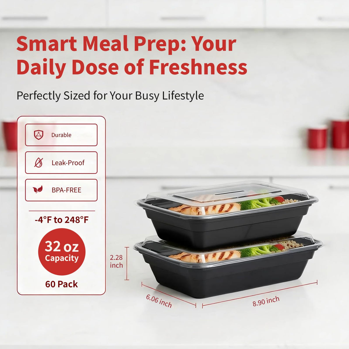 Voatree dishwasher-safe upper-rack friendly container for easy cleaning.