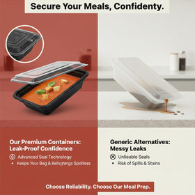 Voatree lids for meal prep containers with airtight seal to prevent leaks.