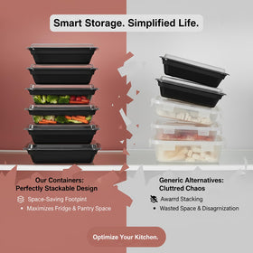 Voatree microwave-safe rectangle container designed for quick reheats.