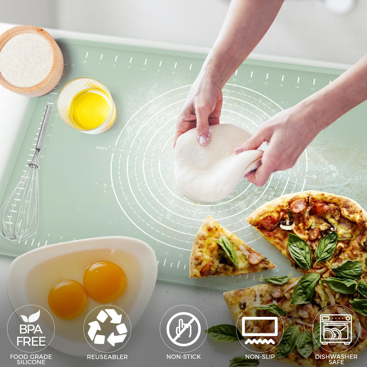 Volikos baking mat is easy to clean and dishwasher safe