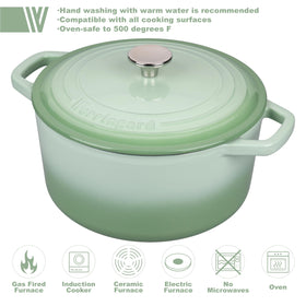 VORRINGARD dutch oven interior view illustrating even heat distribution for crust formation.