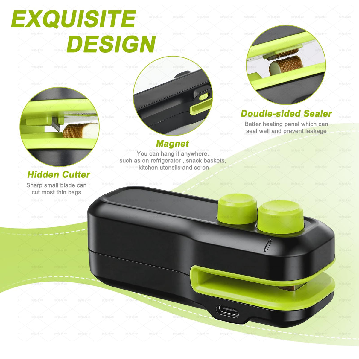 Votozi 2-in-1 sealer and cutter sealing a bag securely